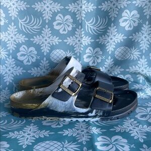 Birkenstocks. Arizona style gold marble sandals. EVA. Size 41. Like new
